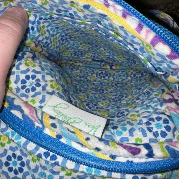 Women’s Vera Bradley Mini Hipster Capri Blue Retired Crossbody Wallet Mini Purse - Picture 9 of 13